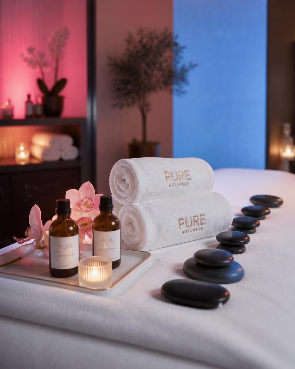 A peaceful massage therapy room at Diba Day Spa